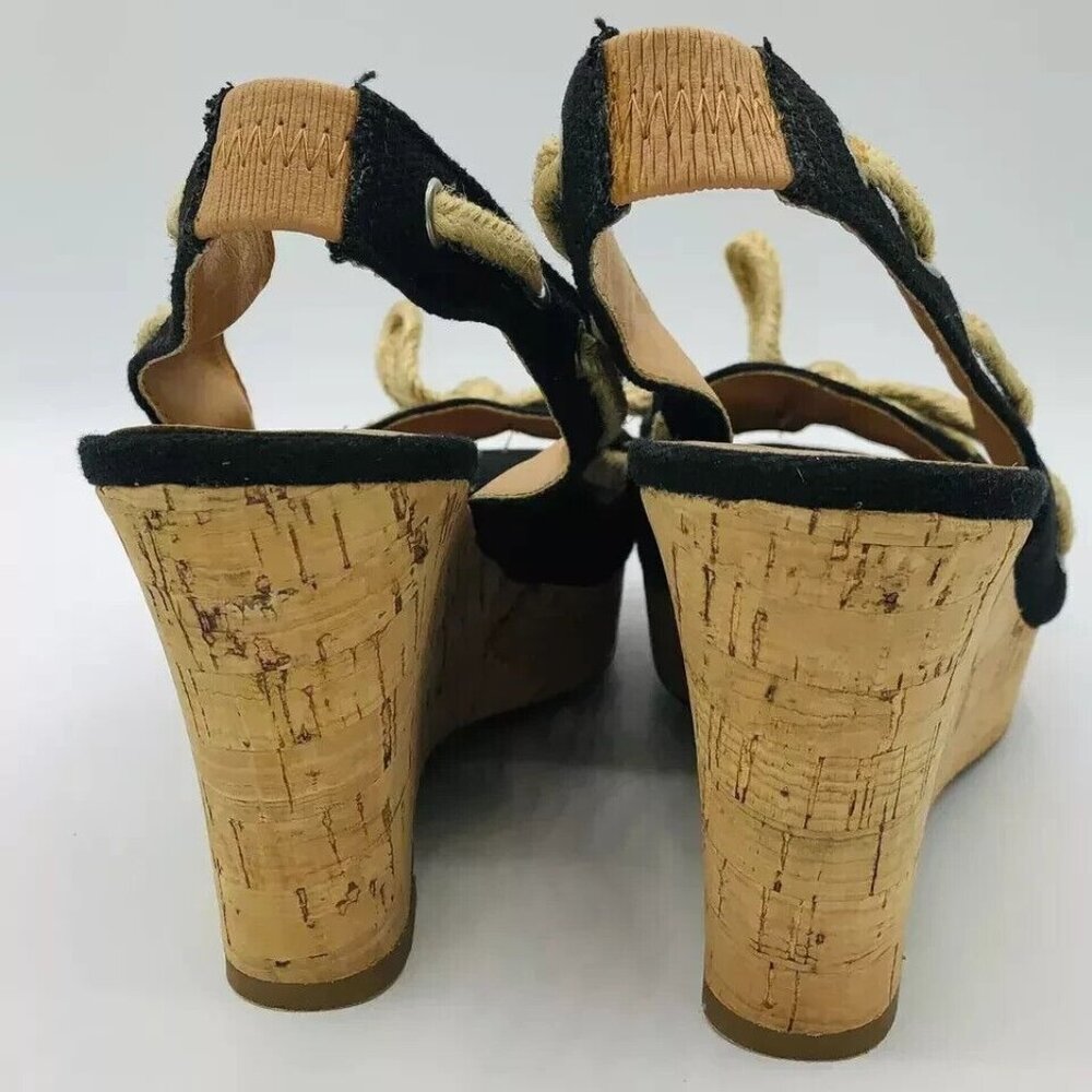 Franco Sarto Shoes Womens Size 7 M CliFF Wedge Cork Platform Sling back Sandals - Picture 7 of 11
